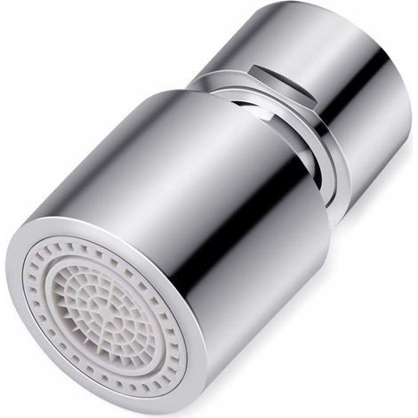 Ulisem Extended Faucet Aerator, 360° Swivel Aerator Faucet Filter with 2 Spray Modes Anti-Splash Descaling Accessories for Bathroom Kitchen Sink, Saving (1/4)