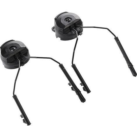 Schnellmontage-Kopfhörerhalterungsadapter für Helme, Kopfhörerhalter-Set, Helmschienen-Aufhängung, Helmzubehör – Schwarz