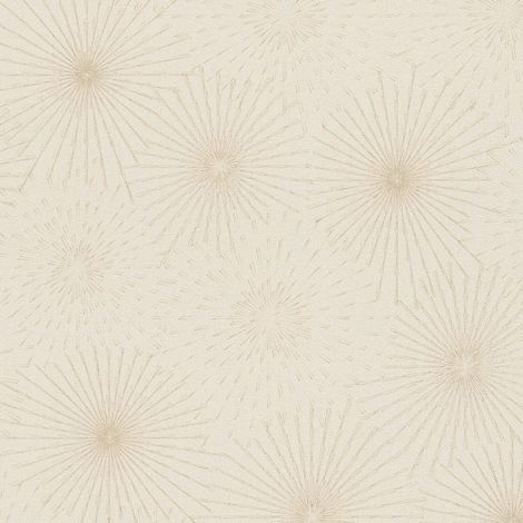 Papel pintado gráfico Profhome 388183 papel pintado vinílico estampado en caliente tejido non tejido ligeramente texturado con dibujo abstracto sutilmente brillante crema oro 5,33 m2 (1/5)