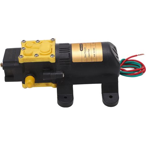 2-3A elektrische Membranpumpe mit niedrigem Stromverbrauch, selbstansaugend, 12V Wasserdurchfluss für Bewässerung, Aquarien und Camping. (1/5)