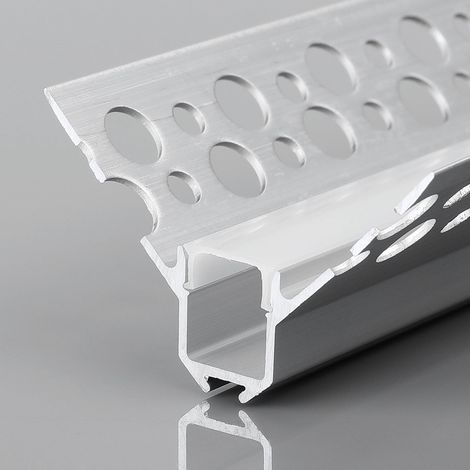 Perfil Tira LED Integración / Trimless Esquina Interior - Con - Plata (1/3)