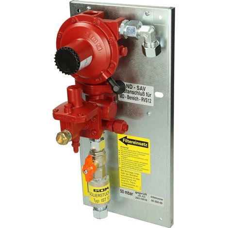GOK Kit régulateur dans un boîtier, RVS 15 x RVS 15, 50 mbar, 12 kg/h