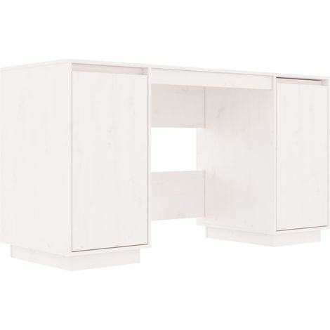 Maison Exclusive - Schreibtisch Weiß 140x50x75 cm Massivholz Kief