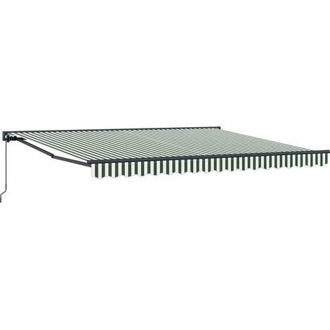 Maison Exclusive - Struttura della tenda Verde e Bianco 400 × 300 cm