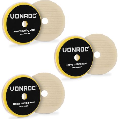 VONROC Disques de coupe en laine - Ø125 mm – 3 pièces Disques de coupe en laine - Ø125 mm – 3 pièces (1/2)