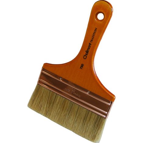 L'Outil Parfait – Spalter en soie naturelle 80 mm – Manche en bois poncé – Virole en acier cuivré – Pour peinture, vernis et lasure