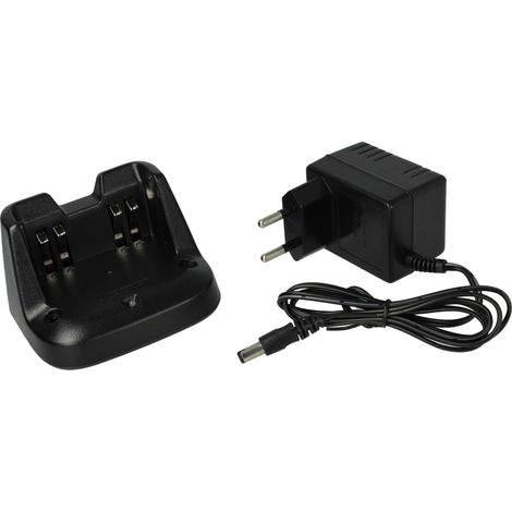 vhbw Ladegerät kompatibel mit Icom IC-F3210D, IC-F3102D, IC-F4001, IC-F3103D Funkgerät-Akkus - Ladestation + Netzteil, 12 - 16 V