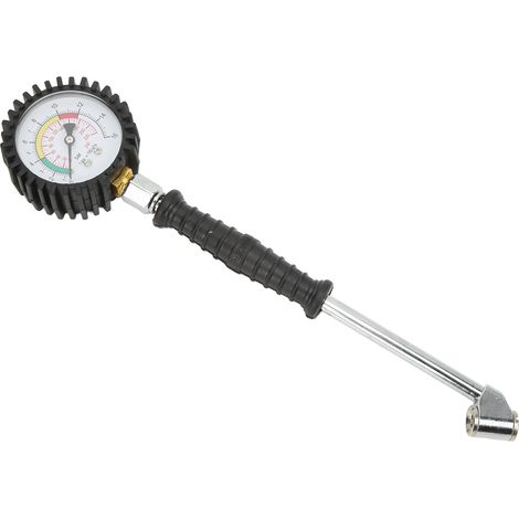 Manomètre de pression des pneus 0-220 PSI, type à aiguille, mécanique portable, haute précision, universel pour voiture, moto et vélo (1/5)