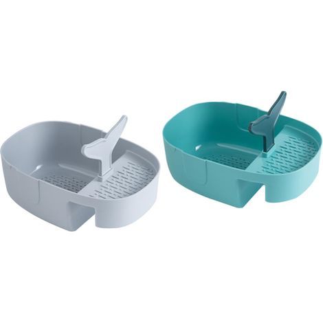 2pièces Panier Égouttoir Évier Plastique Support Filtre Évier Panier Égouttage Pratique pour Cuisine (1/5)