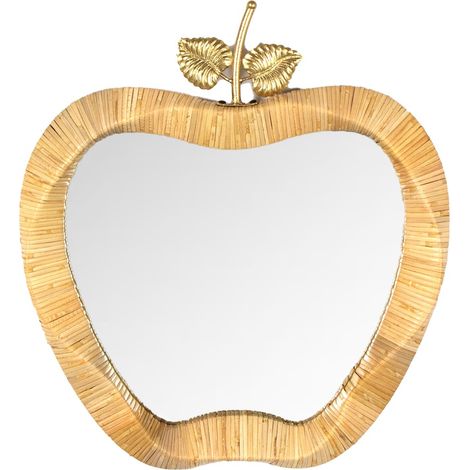 Specchio decorativo Apple per la casa e l'ufficio, dal design naturale ed elegante
