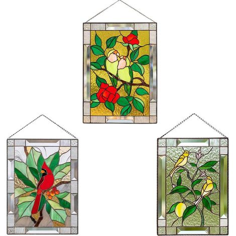 Vitrage Solaire Artisanal en Acrylic avec Pendentif Ornement Oiseau, Décor Maison Modèle A/B/C Dimensions 20x15cm Poids 300g 1 Pièce (1/5)