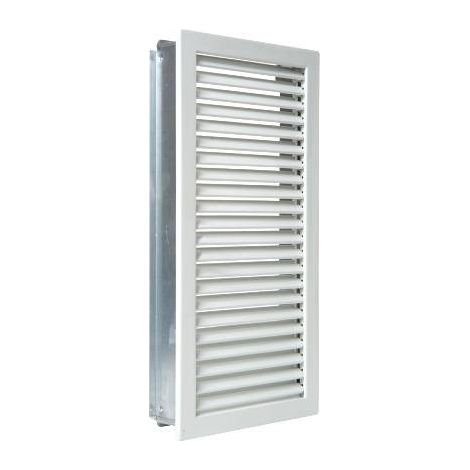 Grille d'air froid en acier galvanisé  Blanc - 15 x 35 cm