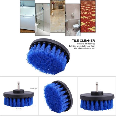 Fliesen- und Fugenreiniger, Badewannen- und Toilettenbohrbürste, Teppichreinigungsaufsatz Nr. 3 (1/4)