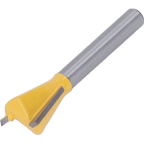 Fraise à queue d'aronde, queue de 6 mm, alliage de tungstène, carbure, revêtement PTFE, pour le travail du bois, jaune 5/8 (1/5)