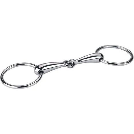 Mors de bride simple - 1 pièce - Acier inoxydable creux - Canon lisse anti-rouille - Équitation et dressage - Épaisseur 18 mm