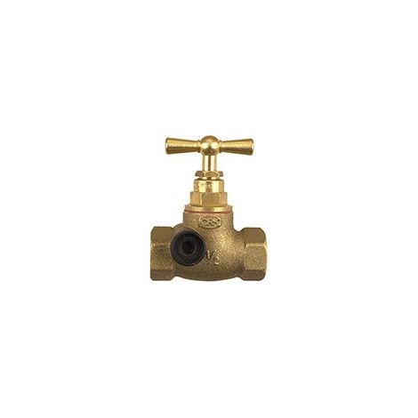 Robinet d"arrêt F/F D15x21 sans épaulement avec purge