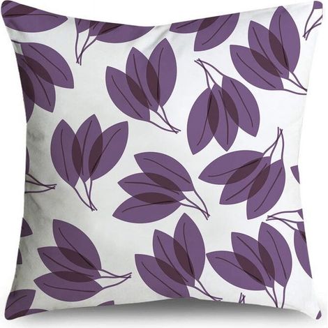 Taie D'oreiller - Coton Linen - Imprimé Floral Géométrique - Double Face - Pour Canapé Lit Chaise Voiture Intérieur Extérieur - 40x40 cm (1/5)