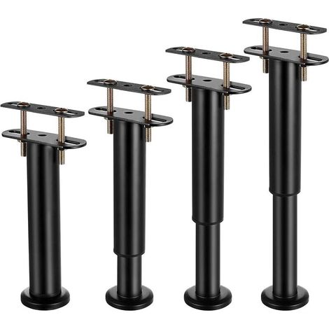 4 Pcs Pied de Lit Sommier a Lattes, Pieds de Lit Réglable 18-32 cm, Pied de Sommier à Lattes, Metallique Support Pieds de Meuble Réglables pour Table Chaise Armoires Canapé Jambe (1/5)