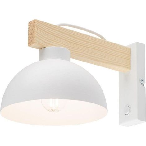 Tk-lighting OSLO 4962 Applique Murale Bianco Marrone Vintage
