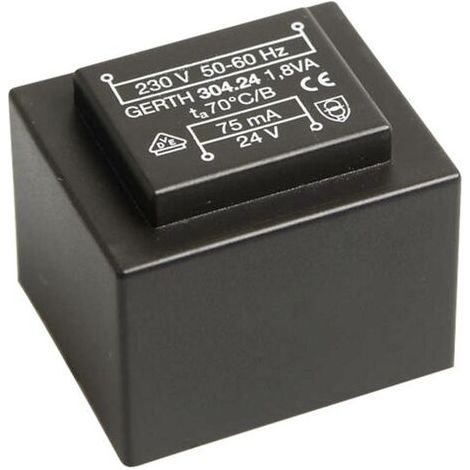 Gerth PT302402 Transformateur pour circuits imprimés 1 x 230 V 2 x 12 V/AC 1.80 VA 75 mA V056401 (1/5)