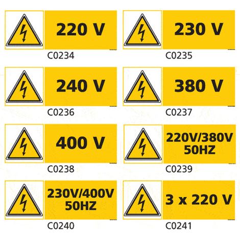 Panneau et Pictogramme de Signalisation danger électrique - C0234 - 210 x 75 mm (1/2)