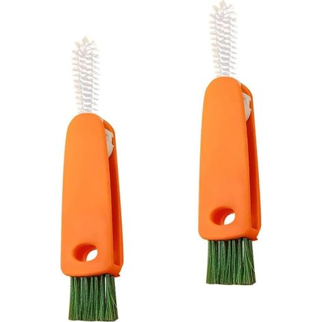 Ensemble de deux brosses de nettoyage 3 en 1, goupillon multifonctionnel, brosse de nettoyage portable pour bouteille d'eau (1/5)