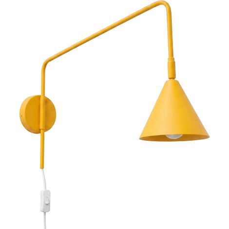 Apliques de pared Nox amarillo acero 1xE14 14cm Sollux (1/5)
