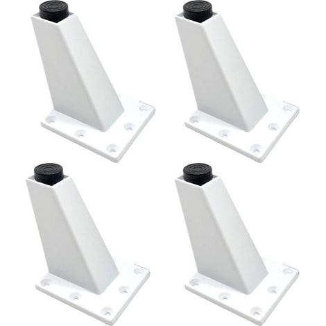 4pcs White Adjustable Aluminum Alloy Furniture Legs Sofa Table (1/3)