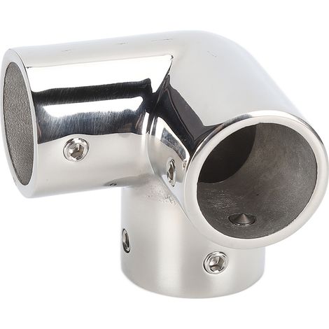 Tee d'angle 3 voies en acier inoxydable 316 poli miroir pour raccord de rambarde de yacht, coude de tube Φ22mm