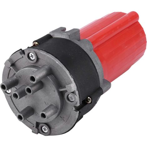 Klaxon pneumatique rouge 125 dB 12 V pour voiture, camion ou bateau. Avertisseur sonore musical de danger général pour voiture, camion ou bateau. (1/4)