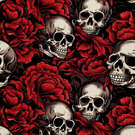 Tela Oxford decorativa para exteriores - Motivo de calavera I DX4595 (1/5)