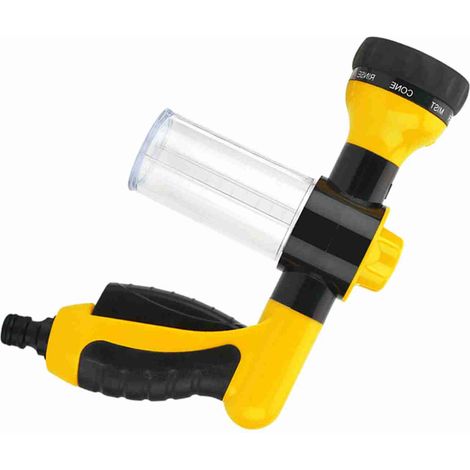 Pistolet Laveur Mousse Eau Nettoyant Haute Pression pour Voiture Portée 6m Jaune (1/5)