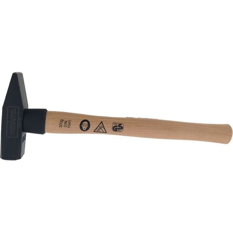 TrendLine Schlosserhammer 300 g Hammer Werkstatthammer mit Holzstiel