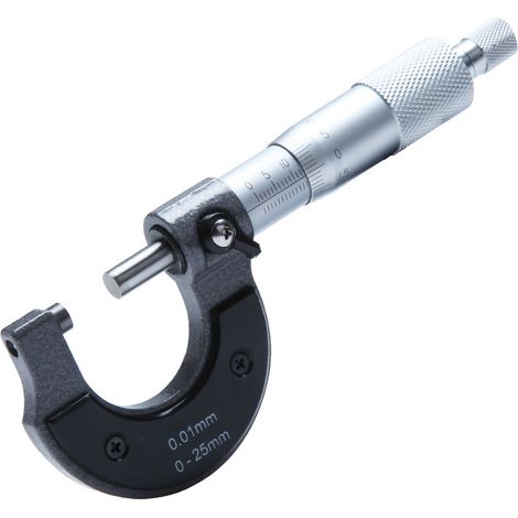 Sollbry Micrómetro exterior de 0-25 mm, calibre de medición de alta precisión con resolución de 0,01 mm, herramienta de medición de diámetro exterior (sistema métrico) (1/5)