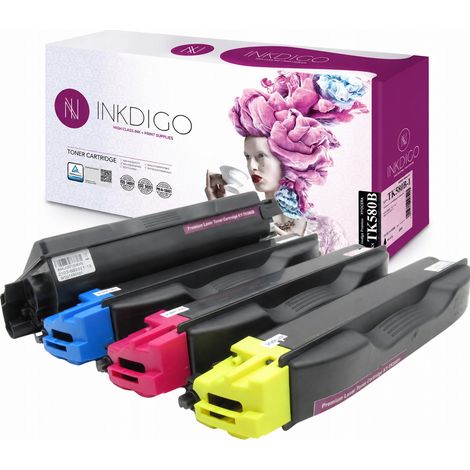 Toner Inkdigo TK580 compatibile con Kyocera ecosys P6021cdn FS-C5150DN, certificato TÜV. (1/5)