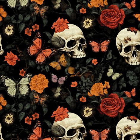 Tela Oxford decorativa para exteriores - Motivo de calavera I DX4112 (1/5)