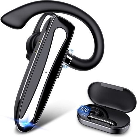 Bluetooth-Headset, kabelloses Headset für Mobiltelefone mit Ladecase, einseitiges Freisprech-Headset (1/4)