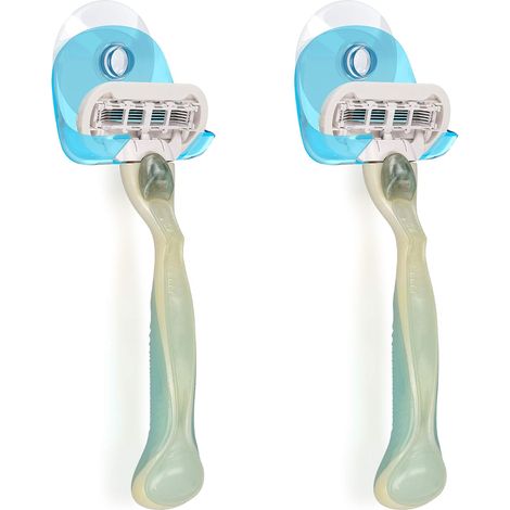 Suction cup bracket - Self-adhesive wall bracket - Light blue/transparent (not included) (1/5)