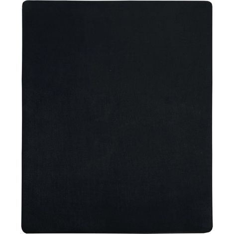 Jersey-Spannbettlaken Schwarz 140x200 cm Baumwolle