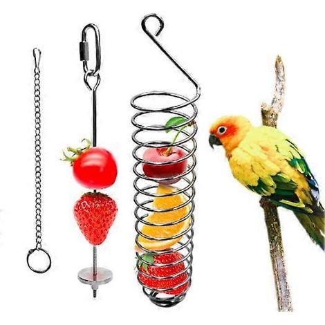 Ensemble de 3 jouets pour perroquets, comprenant une cage en noix de coco de petite et moyenne taille, un hamac-balançoire et un système d'escalade, pour oiseaux, perruches et aras. (1/5)