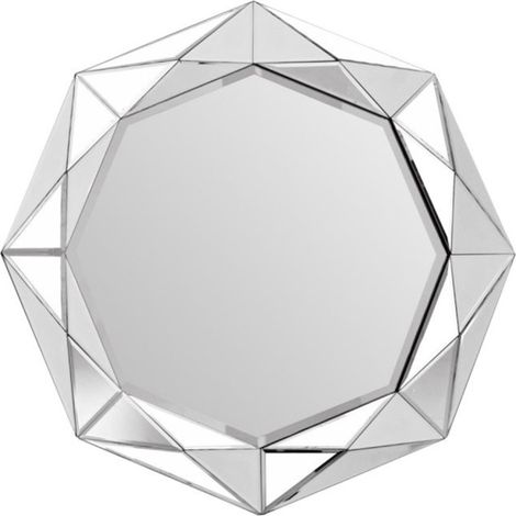 Miroir Mural Design "Herakles" 80cm Argent (1/4)