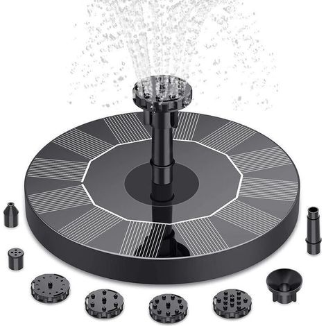 Fontaine Solaire Extrieur Flottante Pompe Solaire d\'tang 6 Buses, Fontaine Solaire pour Jardins, Bains d\'oiseaux, Etangs (1/4)