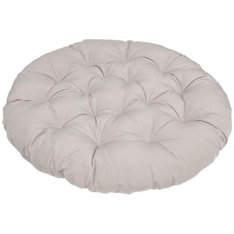 Cojín redondo impermeable para silla Papasan，Cojín de jardín cómodo de 8 cm de grosor，Asiento universal para silla colgante，Negro (1/5)