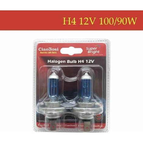 TRADE SHOP - Set 2 Lampadine Lampade Auto Moto Alogene H4 12v 100 Watt C-6279 -