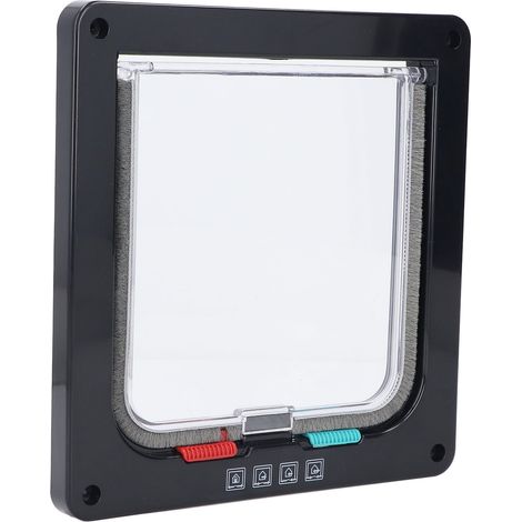 Porte pour chien professionnelle, multifonctionnelle, robuste, durable, résistante aux intempéries, facile à installer, sécurité pour animaux de compagnie, pour portes intérieures et extérieures, fenê (1/5)