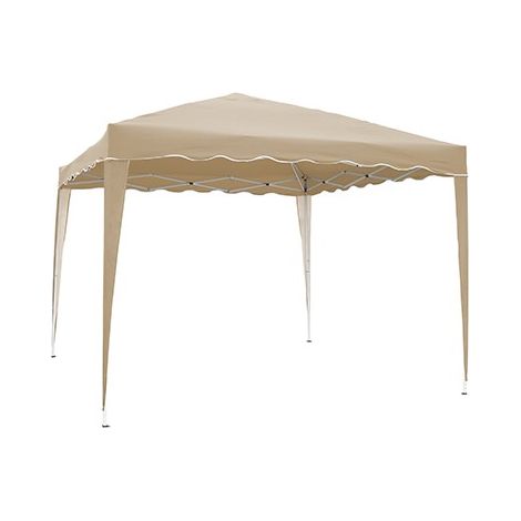 CENADOR ACERO PLEGABLE BEIGE - 3X3 M (1/2)