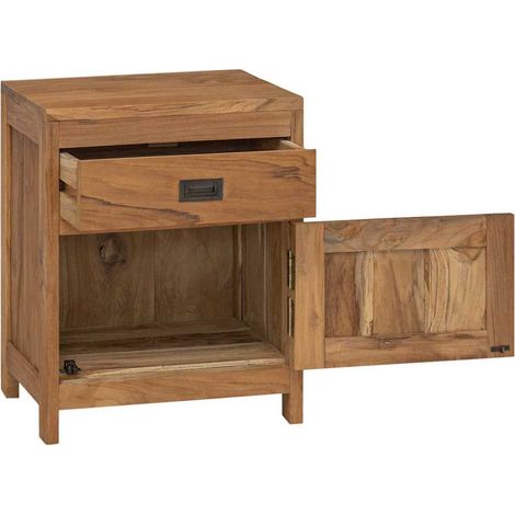 Maison Exclusive - Nachttisch Massivholz Teak 40x30x50 cm (1/5)