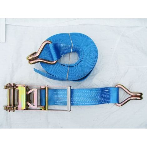 Ratchet Tie Down Strap 75MM 10T 15M X1 (Heavy Duty Lashing Ton Claw J Hook)