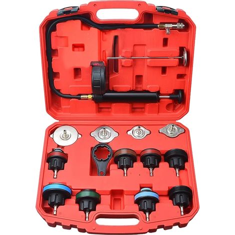 Testeur de pression de radiateur, outil de détection de fuites, kit de 15 pièces, 15pcs (1/2)