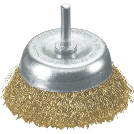 Messing-Tassenbürste lessmann 50 mm gewellte Spitze